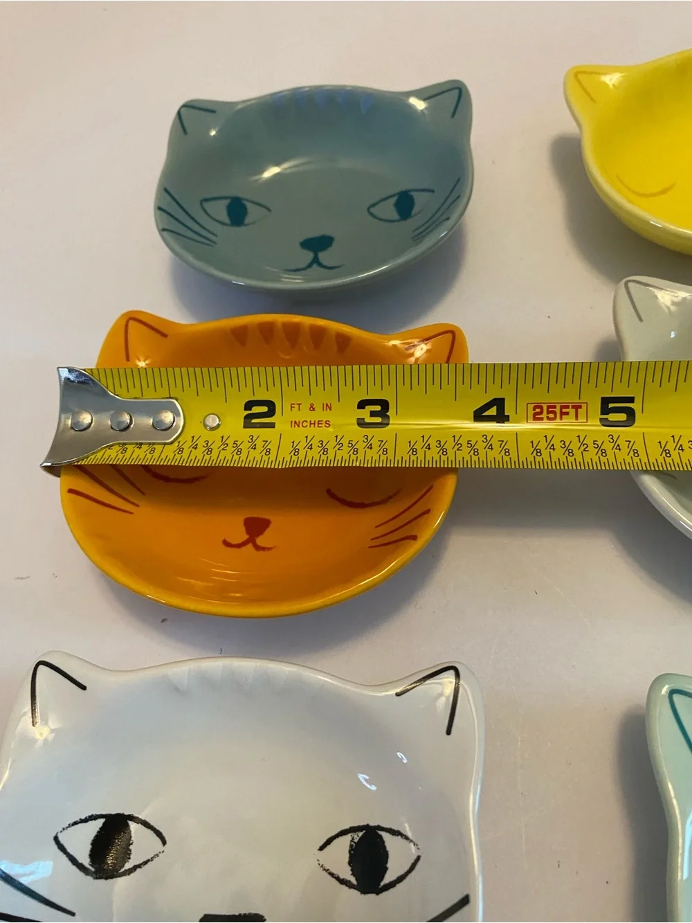 Danica Jubilee Purrfect Cat Face Pinch Bowl Set Of 6 Dishes All Different